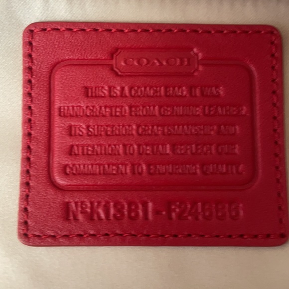 Beautiful New Red Coach Purse - Picture 4 of 7